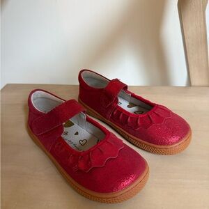 Livie & Luca Red Sparkle Mary Jane Shoes